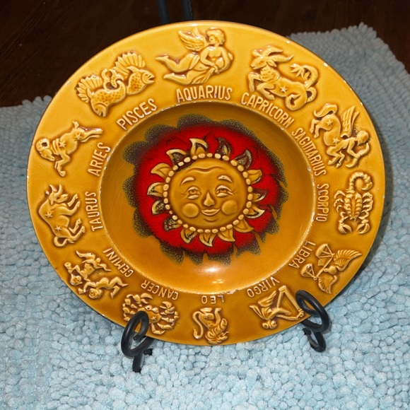 RARE Vintage Zodiac Sign Astrology Ceramic Plate - Picture 3 of 14